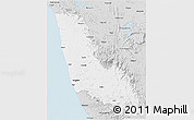 Silver Style 3D Map of Dakshin Kannad