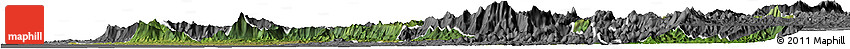 Satellite Horizon Map of Dakshin Kannad, desaturated