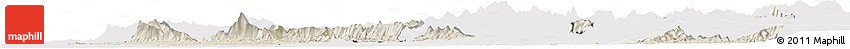 Shaded Relief Horizon Map of Dakshin Kannad, cropped outside