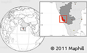 Blank Location Map of Dakshin Kannad, highlighted country, highlighted parent region