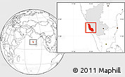 Blank Location Map of Dakshin Kannad, highlighted parent region