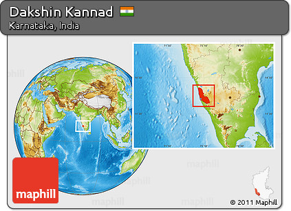Physical Location Map of Dakshin Kannad
