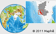 Physical Location Map of Dakshin Kannad, highlighted country, highlighted parent region