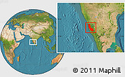 Satellite Location Map of Dakshin Kannad