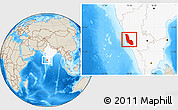 Shaded Relief Location Map of Dakshin Kannad, highlighted country