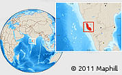 Shaded Relief Location Map of Dakshin Kannad