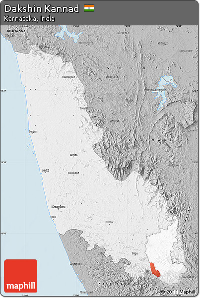 Gray Map of Dakshin Kannad