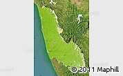 Physical Map of Dakshin Kannad, satellite outside