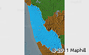 Political Map of Dakshin Kannad, darken