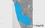Political Map of Dakshin Kannad, desaturated