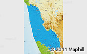 Political Map of Dakshin Kannad, physical outside