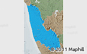 Political Map of Dakshin Kannad, semi-desaturated