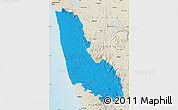 Political Map of Dakshin Kannad, shaded relief outside