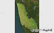 Satellite Map of Dakshin Kannad, darken