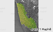 Satellite Map of Dakshin Kannad, desaturated
