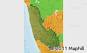 Satellite Map of Dakshin Kannad, political outside