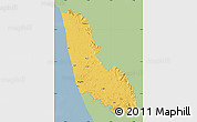 Savanna Style Map of Dakshin Kannad, single color outside