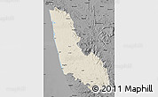 Shaded Relief Map of Dakshin Kannad, darken, desaturated