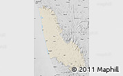 Shaded Relief Map of Dakshin Kannad, desaturated
