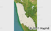 Shaded Relief Map of Dakshin Kannad, satellite outside