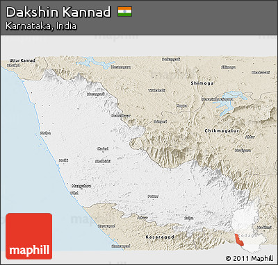 Classic Style Panoramic Map of Dakshin Kannad