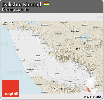 Classic Style Panoramic Map of Dakshin Kannad