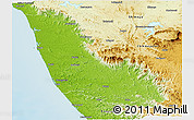 Physical Panoramic Map of Dakshin Kannad