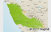 Physical Panoramic Map of Dakshin Kannad, shaded relief outside