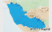 Political Panoramic Map of Dakshin Kannad, lighten
