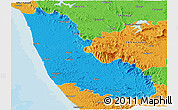 Political Panoramic Map of Dakshin Kannad