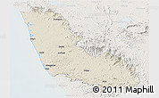 Shaded Relief Panoramic Map of Dakshin Kannad, lighten