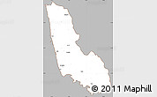 Gray Simple Map of Dakshin Kannad, cropped outside