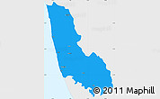 Political Simple Map of Dakshin Kannad, single color outside