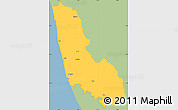 Savanna Style Simple Map of Dakshin Kannad, single color outside