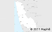 Silver Style Simple Map of Dakshin Kannad