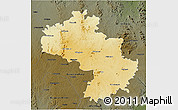 Physical 3D Map of Kolar, darken