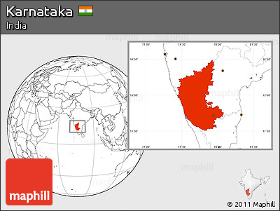 Blank Location Map of Karnataka