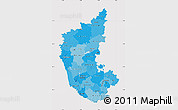 Political Shades Map of Karnataka, cropped outside