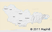 Classic Style 3D Map of Mysore, single color outside