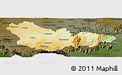 Physical Panoramic Map of Mysore, darken