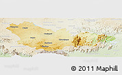 Physical Panoramic Map of Mysore, lighten