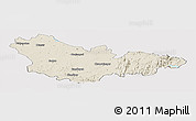 Shaded Relief Panoramic Map of Mysore, cropped outside