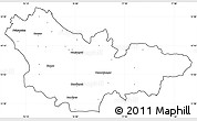 Blank Simple Map of Mysore, cropped outside