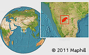 Satellite Location Map of Raichur