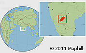 Savanna Style Location Map of Raichur