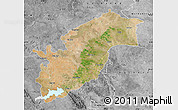 Satellite Map of Raichur, desaturated