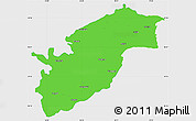 Political Simple Map of Raichur, single color outside