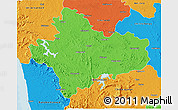 Political 3D Map of Shimoga