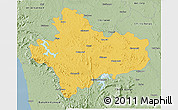 Savanna Style 3D Map of Shimoga