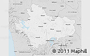 Silver Style 3D Map of Shimoga
